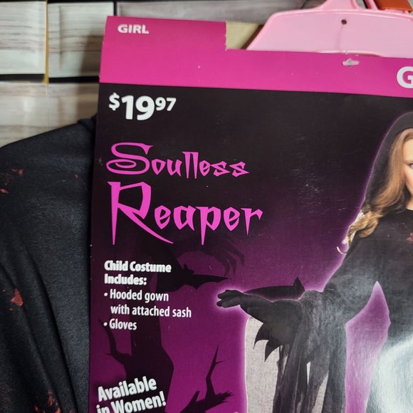 New Soulless Reaper‎ Halloween Costume Girl's Medium 7-8 Black Dress Up Outfit - Picture 3 of 14